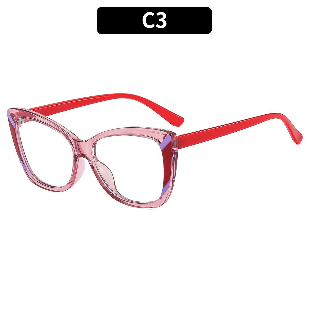 Neues Design Transparenter quadratischer Rahmen Photochromie Lesebrille Damen Blaulichtfilter Weitsicht Rezeptbrille 0~+600