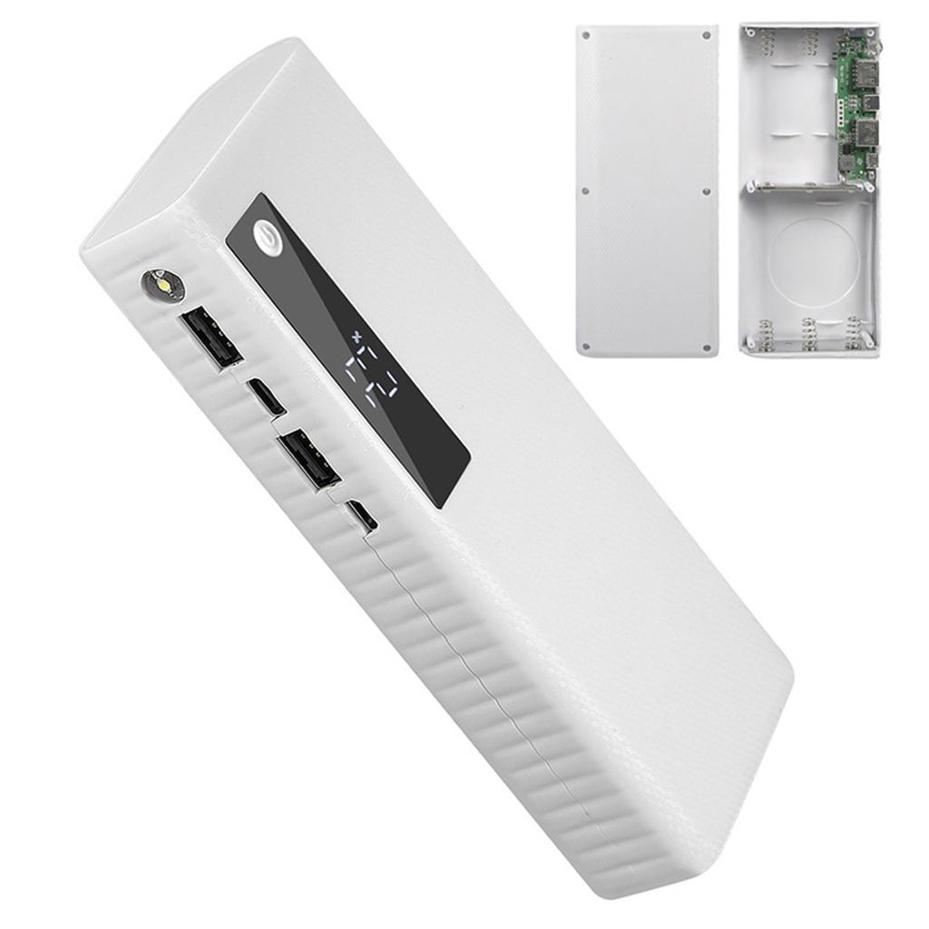 5x21700 Battery Boxes Charge Shells Mobile Power Bank Cases DIY Plastic Boxes