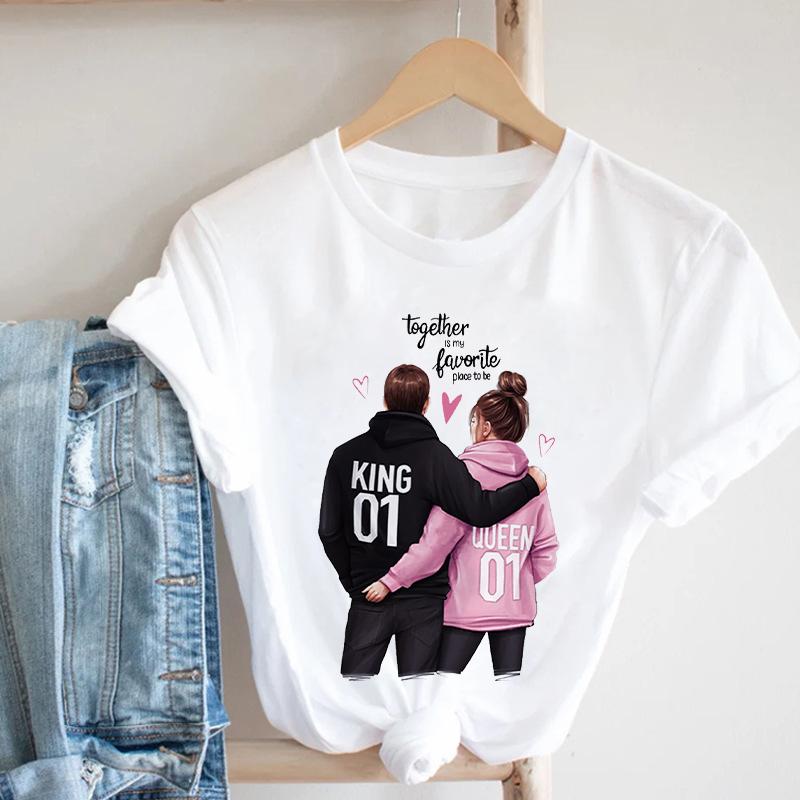 Women Black T Shirt Graphic 2025 Cool Girl Print 90S Fashion Tshirt Female Clothes Short Sleeve Kawaii Tops Tee Ladies T-Shirt