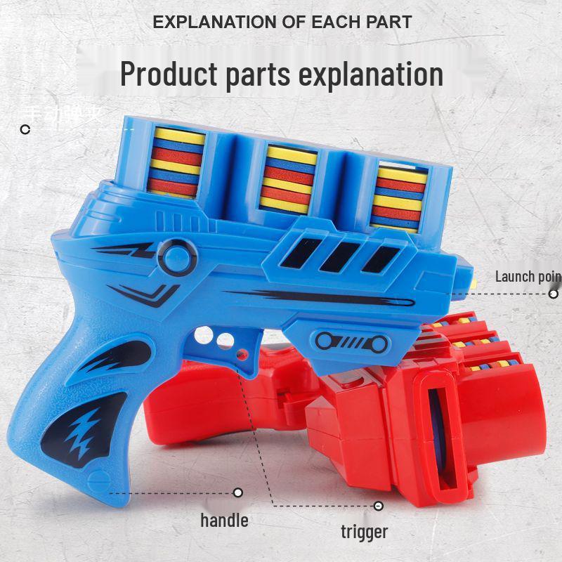 Rapid-Fire Toy Carrot Gun & Flying Disc Set for Kids