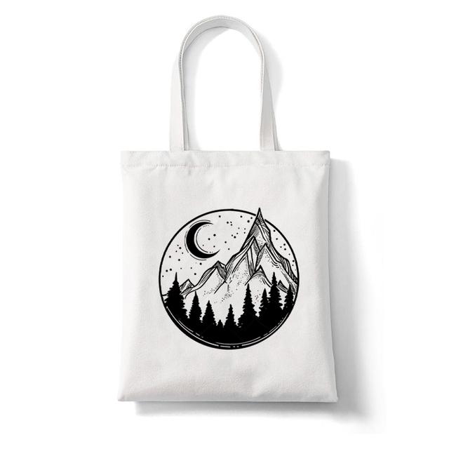Women Shopper The Great Wave Kanagawa Printed Tote Bag High Capacity Harajuku Handbag Girl Shoulder Shopping Bag Lady Canvas Bag
