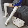 Sexy Women Boots Platform High Heel Thigh Boots Slip On Pointed Toe Lady Shoes