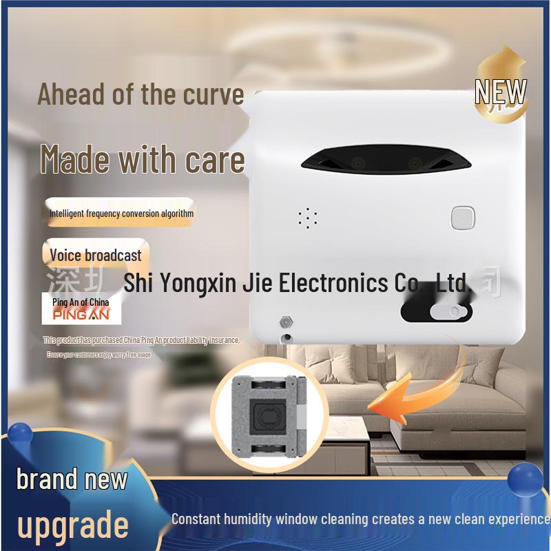 Germany 2026 Smart Window Cleaning Robot: Automatic Glass Cleaner with Voice Control & Water Spray. 240x223x75mm белый