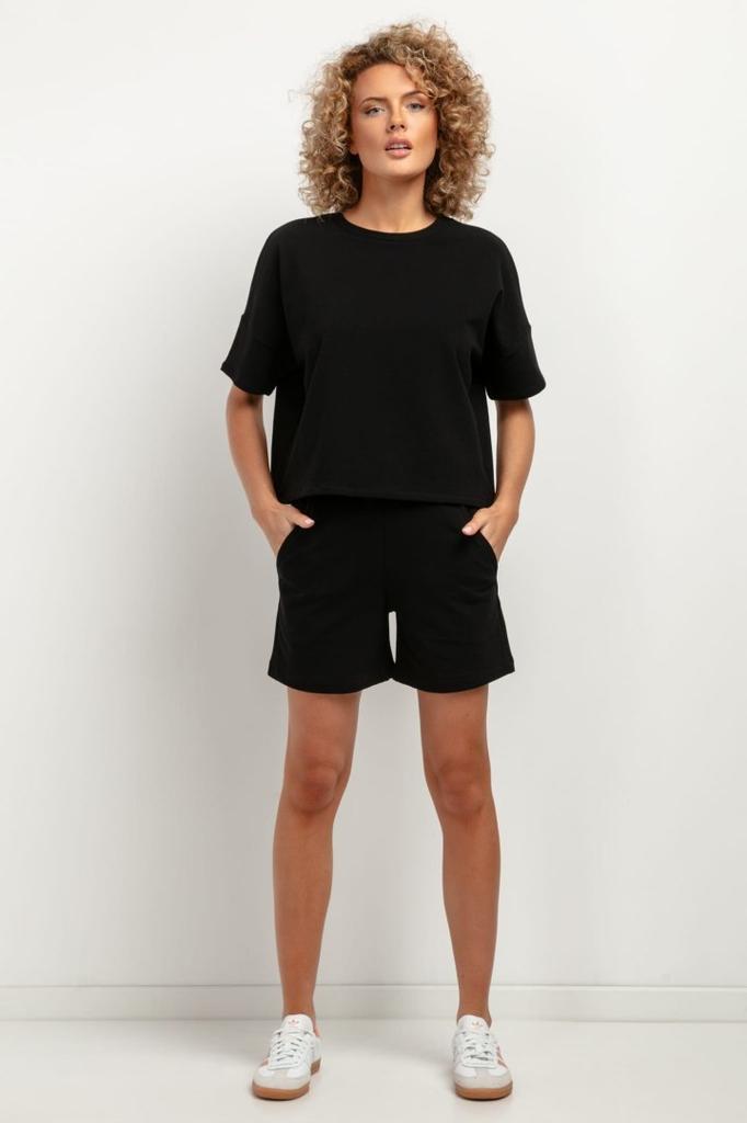 T386 short sleeve sweatshirt black //