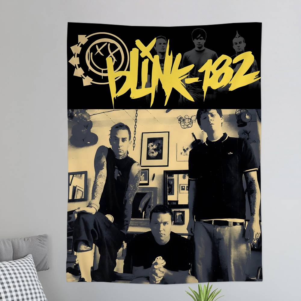 BBlink 182 Rock Band Colorful Tapestry Wall Hanging Bohemian Wall Tapestries Mandala Wall Art Decor