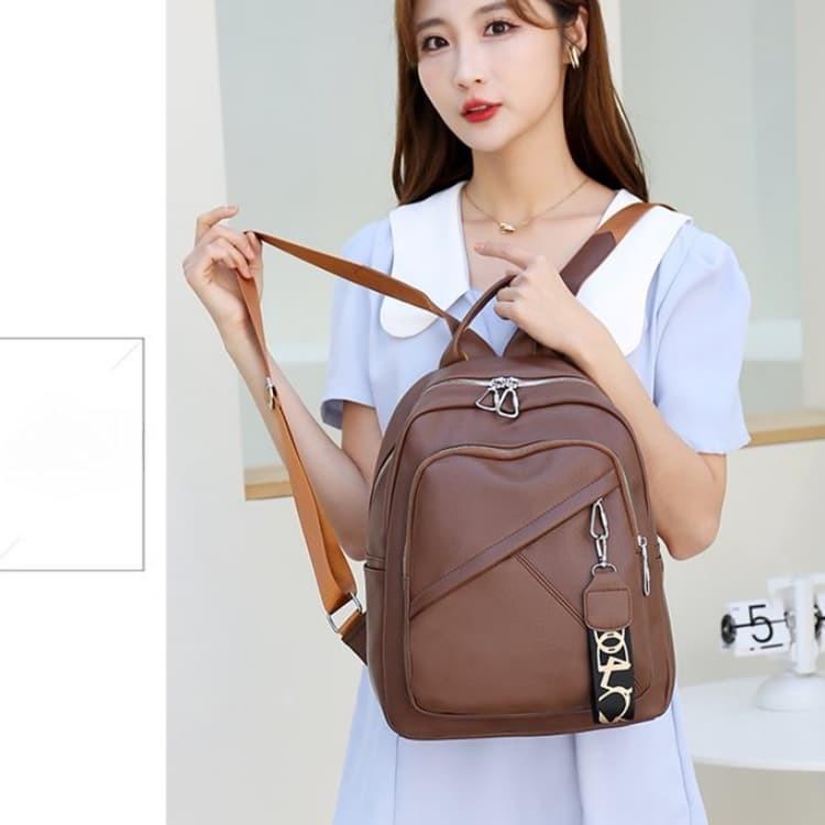New Stylish and Simple Women's Soft Leather Backpack