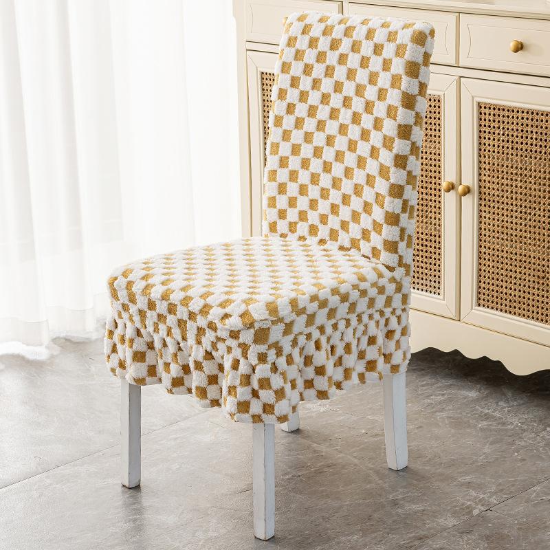 

Autumn Latest Seating Cover Winter Comfort Velvet Thickened Dining Table Chair Cover Universal Universal Stool Cover 42*38*38cm