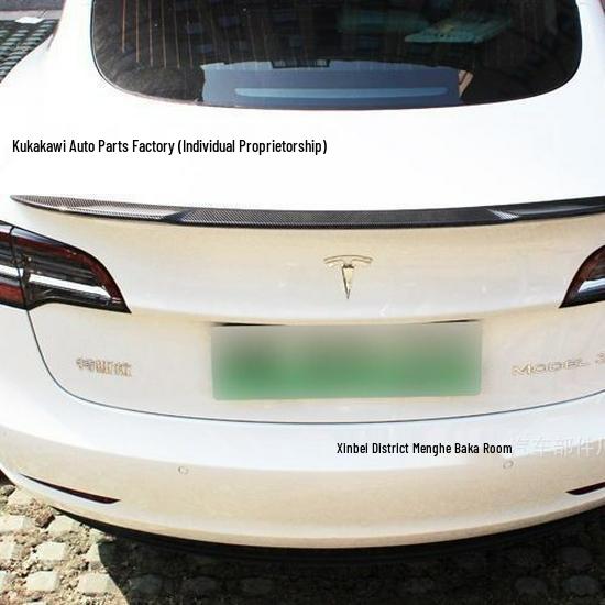 

Carbon Fiber High-Performance Rear Spoiler Kit for 2019-2024 Tesla Model 3 Unfinished