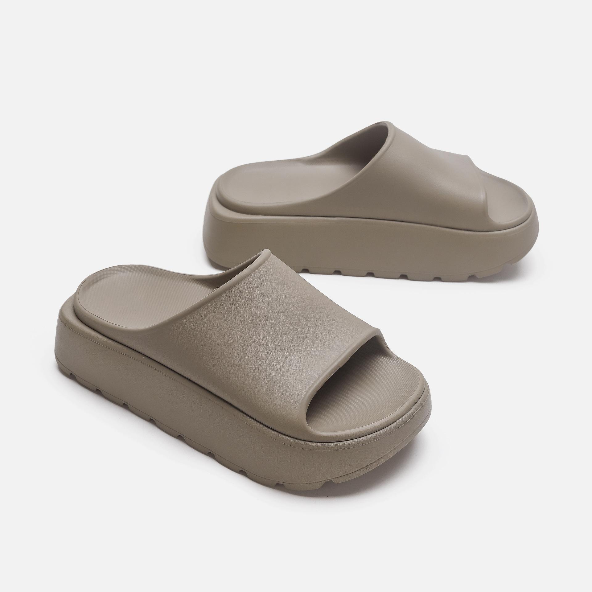 

Fashion 2025 Summer Slippers Outdoor Women Men Beach Sandals Woman Summer Shoes Flip Flops EVA Platform Mules Flats Shoes Household 34-35 темные хаки