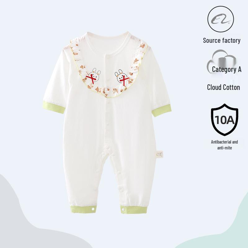 Unisex Baby Langarm Baumwoll-Strampler - Sommer Krabbel- & Hausanzug