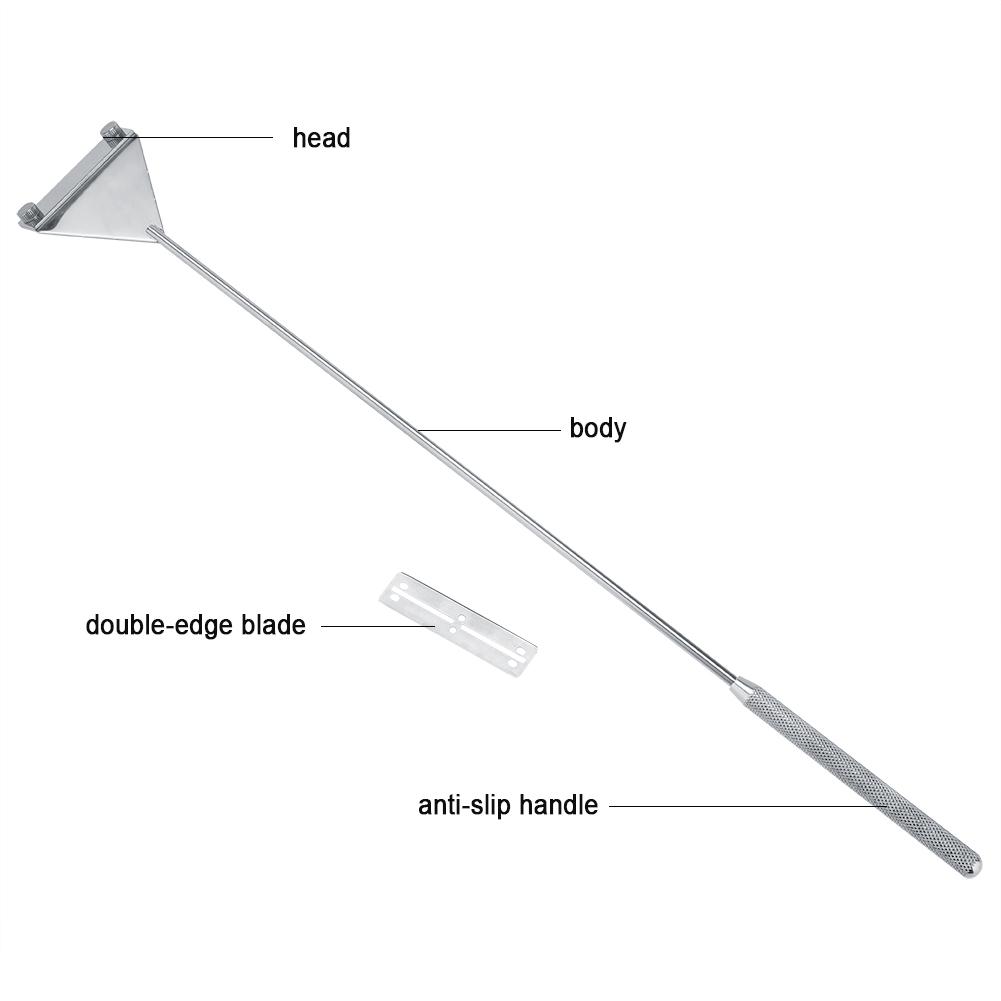 Stainless Steel Rust Proof Scraper Aquarium Fish Plant   Cleaning Tool(45cm, Wide)
