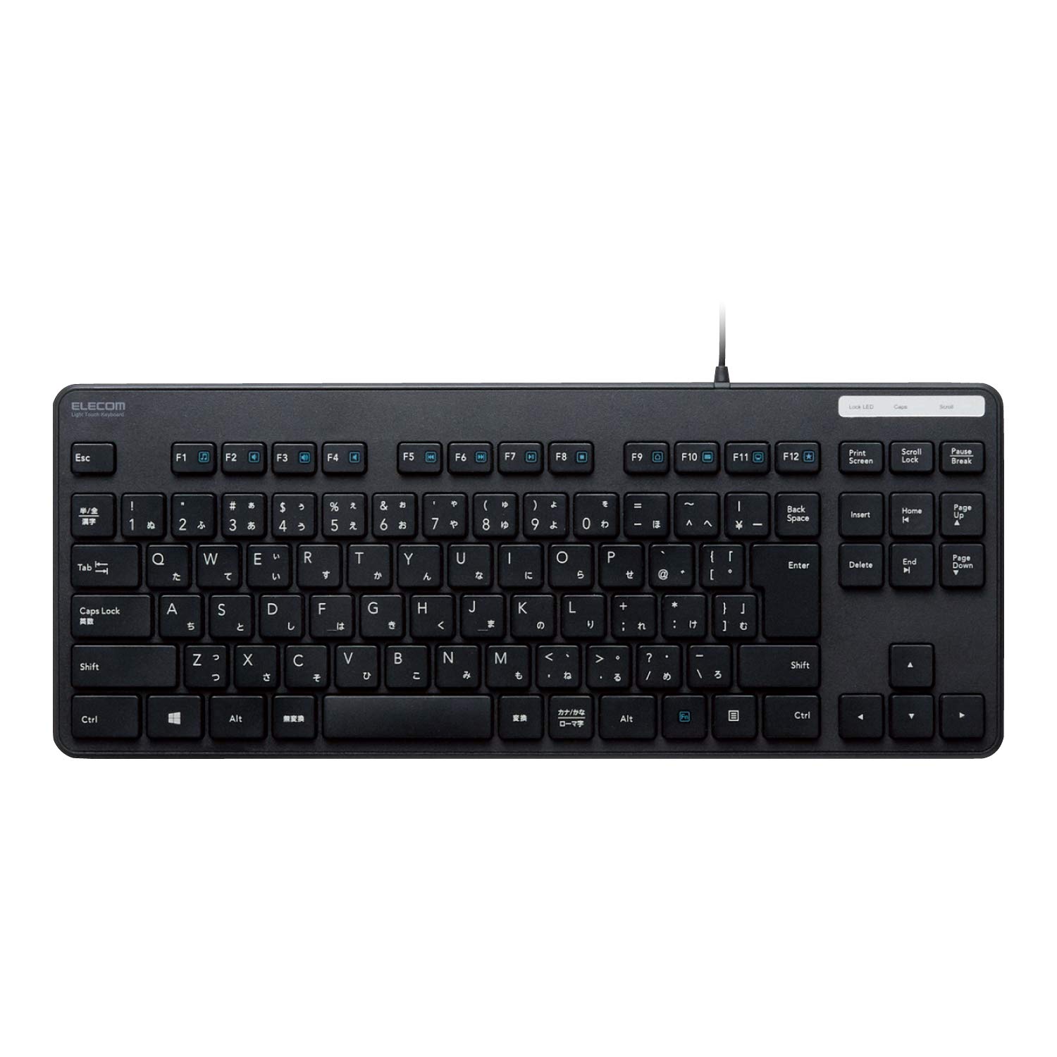 

ELECOM Wired Membrane Keyboard, Thin, Compact, Black, TK-FCM107XBK чорний
