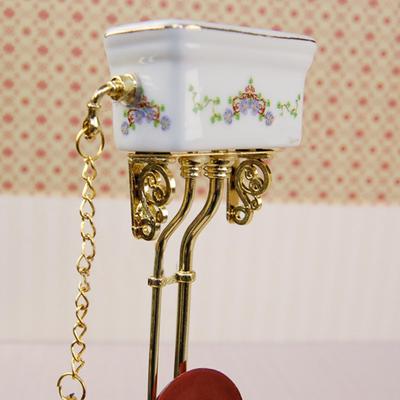 1/12 Scale Ceramic Mini Toilet For Dollhouse Bathroom Accessory Realistic Miniature Furniture Model