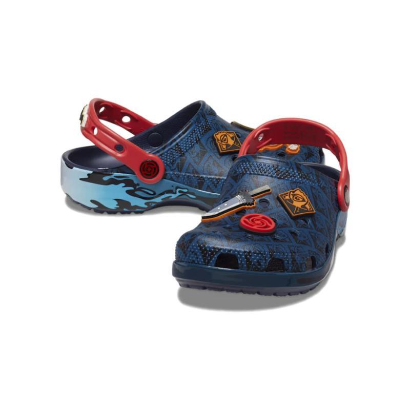 Crocs Round Toe Comfortable Anti-Kick Shock Absorbing Children's Sandals Blue Kids' Model