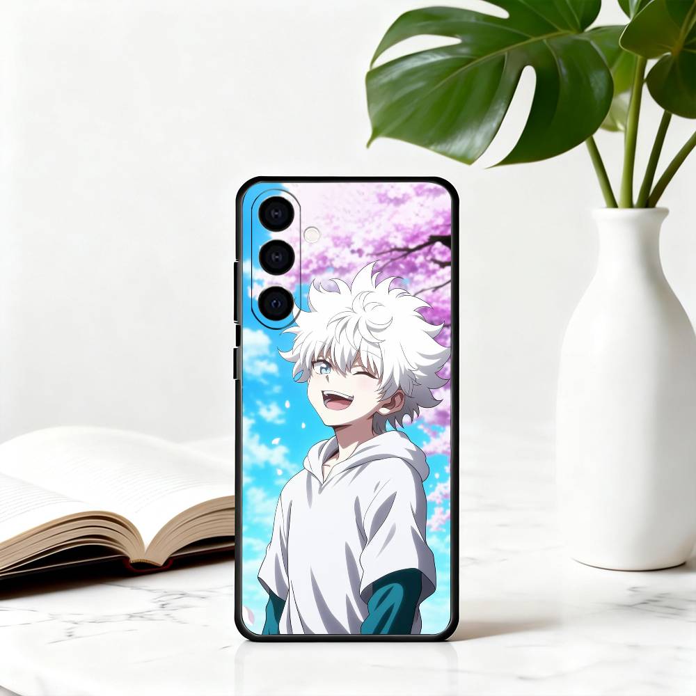 

H-Hunter K-Killua Z-Zoldyck H-Hunter-KZ Phone Case Black Silicone Soft For Samsung Galaxy A73,A72,A71,A70,A53,A52,A51 Samsung a32 4g