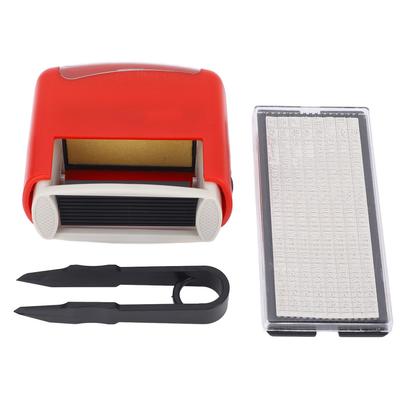 Black Ink Stamper Letter Number Symbol Template Automatic Press Stamper Kit for Office School Home