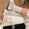 "NayeanNan Ye" Women's Lace Hollow Mid-Calf No-Bone Socks - Summer Thin Cotton.