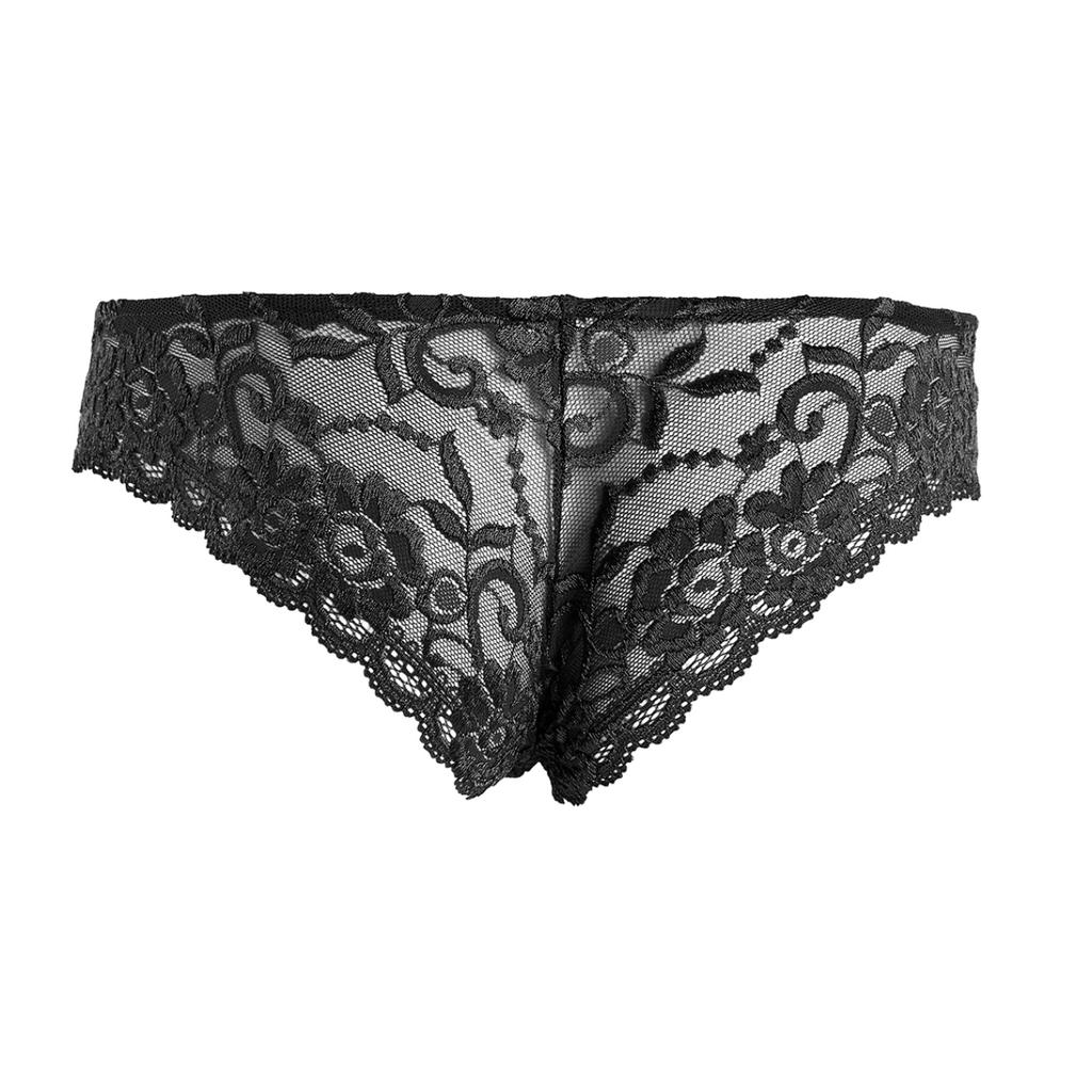 Sexy Herren-Dessous, Sissy-Höschen, geschlossen, schwuler männlicher Blumenspitze, durchsichtig, Jockstraps, Ausbuchtungsbeutel, Slips, Bikini-Unterwäsche