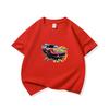 Graffiti Sports Car Graphic Tee Kids 100 Cotton Crew Neck Muticolor T Shirt Short Sleeve Breathable Top For Boys Girls Children