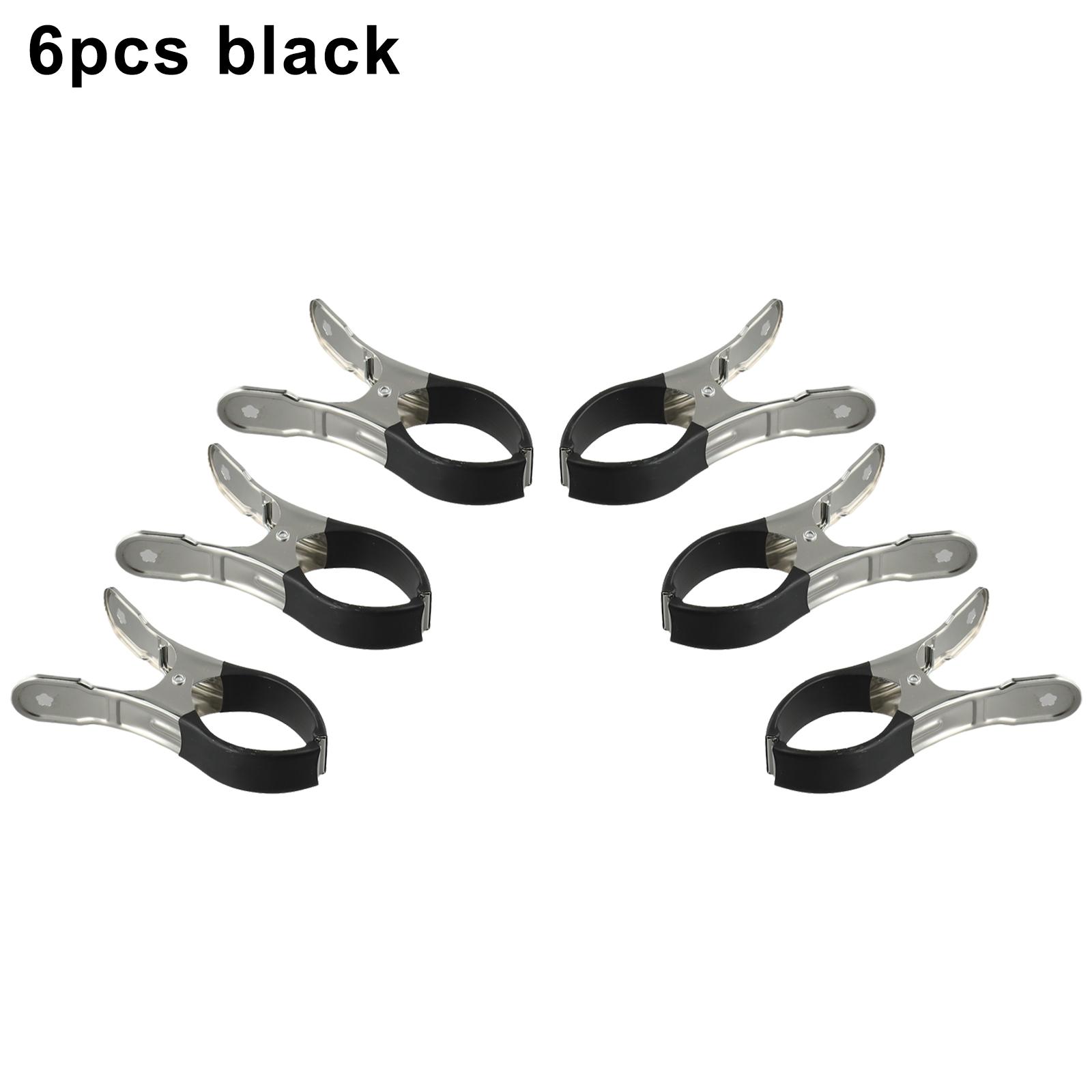 

6/30PCS Stainless Steel Pool Cover Clips Heavy Duty Windproof Spring Clips For Drying Clothes Sealing Snack Multifunction Clip