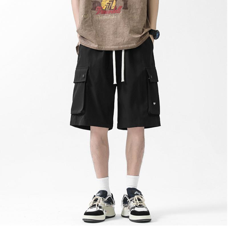 Sommer-Cargo-Shorts für Herren, Harajuku, Y2k, Retro, All-Match, Baggy, gerade Hose, weites Bein, neue Arbeitshose für Herren, Größe M-5XL