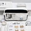 Black White Pen Bag Polka Dot Pencil Pouch Korean Pen Storage Organizer  Gift
