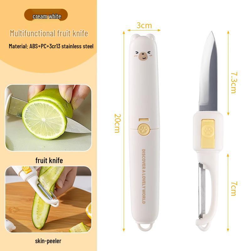 

Портативный складной нож для фруктов и овощечистка два в одном для общежитий, студентов и домашнего использования