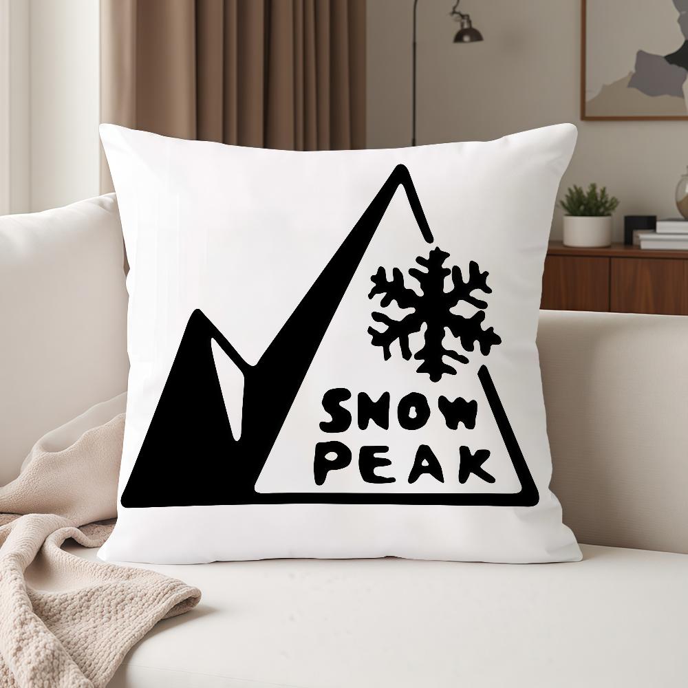 Japanese Outdoor Brand S-Snow P-Peak Pillow Case Suitable For Bedrooms Living Rooms Cars Home Decoration