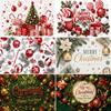 Green Gold Bauble Ornament Backdrop Traditional Xmas Family Party Decoration Background Merry Christmas Photography Booth Banner
