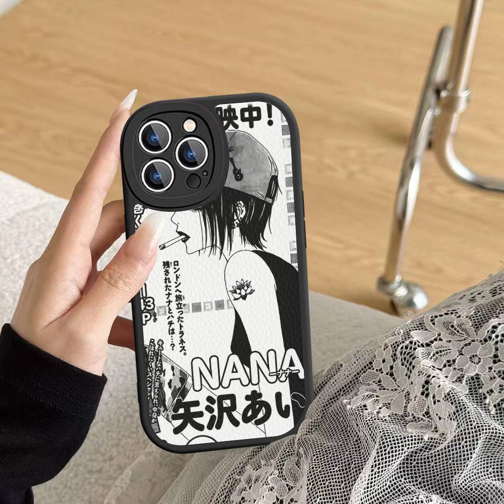 Comics Oosaki Nana Hot Japan Leather Phone Case For IPhone 16 16e 15 14 13 12 11 Pro Max Plus Mini Cover