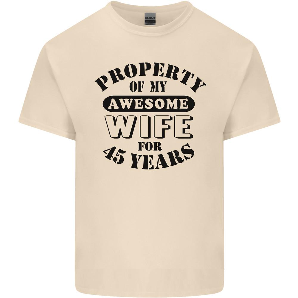45th Wedding Anniversary 45 Year Funny Wife Mens Light Cotton T-Shirt