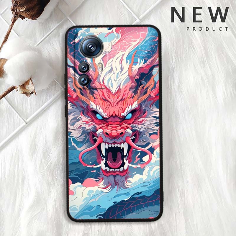 Anime Dragon Design For Xiaomi Mi 15 14 13 13T 12 12T 12S 11 11i 11T Pro Ultra Lite 5G Black Soft Phone Case