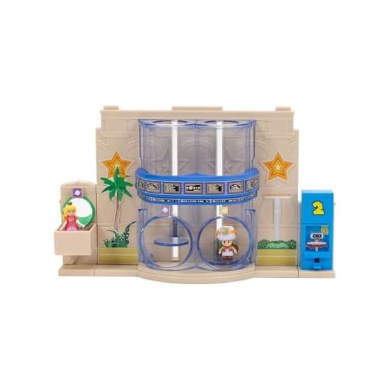 San-Ei Boeki The Super Mario Galaxy Movie Playset Heaven s Door Galaxy TSM2-12 with Peach, Toad, and Mini Figures