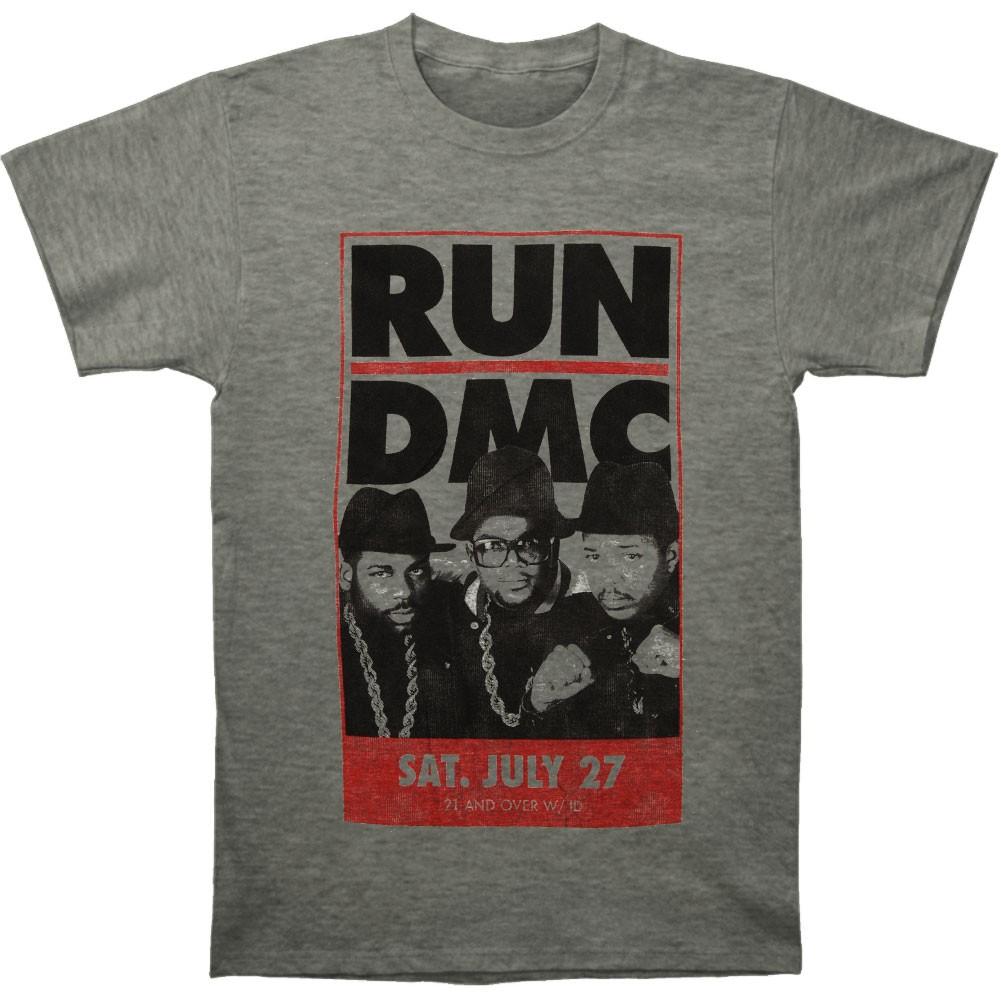 Men s Run DMC Vintage Tour Slim Fit T-shirt XX-Large Heather XL
