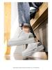 Summer Men's Breathable White Trendy Height-Enhancing Sneakers: Versatile, Thick-Soled Casual Skate Shoes