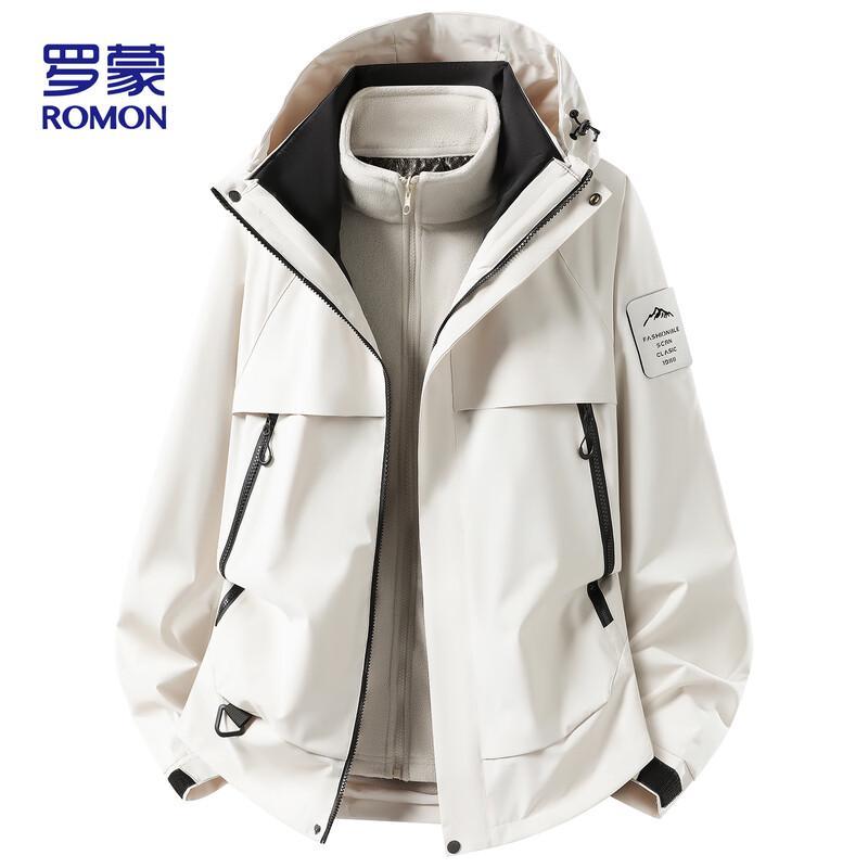 ROMON Men's 3-in-1 Hooded Outdoor Jacket
