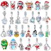 Original Charm 925 Echtsilber Hase Schneemann Bär Wal Anhänger Perlen passend für Damen Halskette DIY Armband Exquisiter Schmuck Geschenk