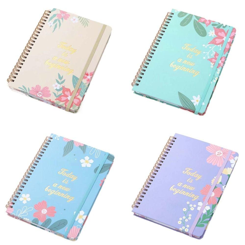 

80 Sheets Coil Notebook To Do List Schedule Planner Notepad A5 English Notepad Student зелений