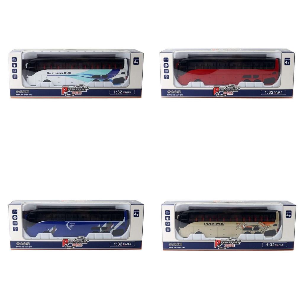 Bus Model Travel Alloy Toy With Light Sound For Kids Playroom And Gift Use