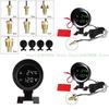 652F 2 In 1 Vehicles Digital Gauge 12/24V Universal Truck Car LED Voltmeter Water Temperature Gauge Meter