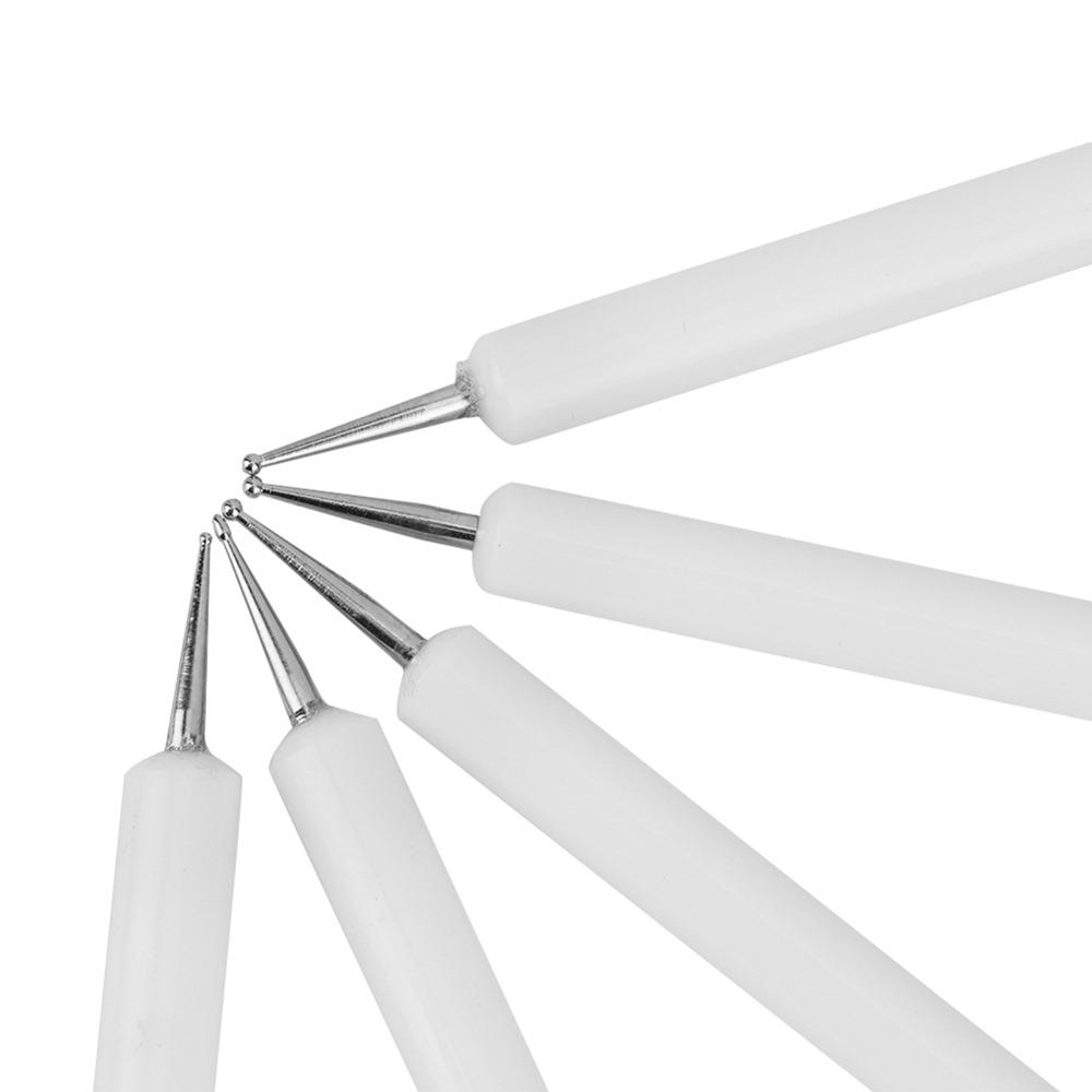 5PCS Double Ended Double Ended Stylus Pen Round Tip Acrylic Shank Quilling Art Pen Two Tone Option Nail DIY Craft Tool