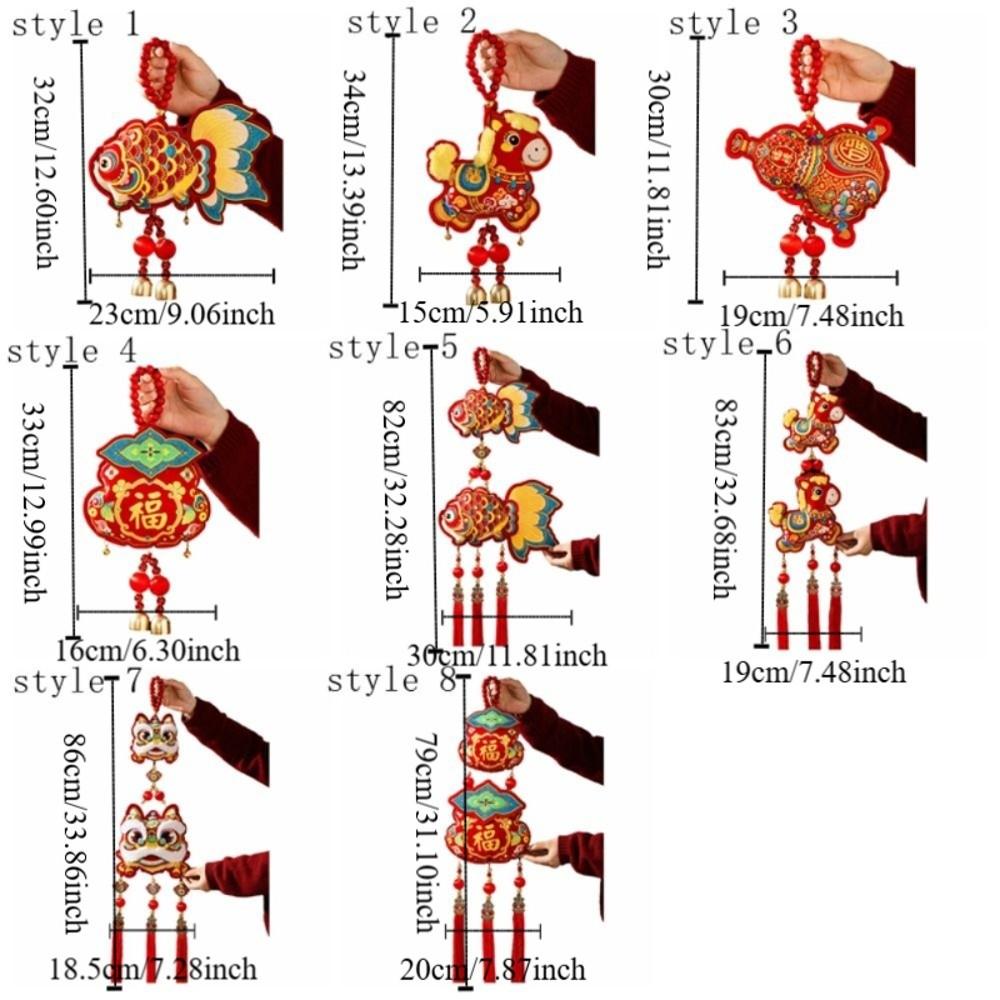 Traditional Lucky Charm Door Hanging Handmade Horse Year Desktop Ornament  Entrance Decoration