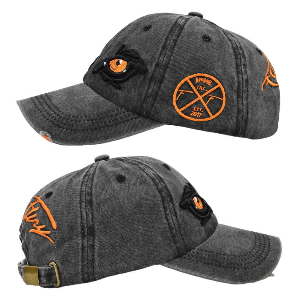 Black Eagle Eye Embroidered Baseball Cap Vintage Duck Tongue Hat Sun Hat