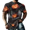 Men's Halloween T-Shirt Short Sleeve Round Neck Printed Tee for Casual Wear