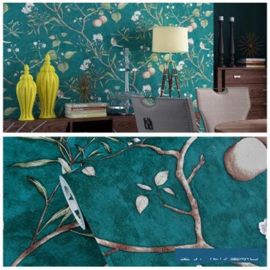 Retro Non-Woven Wallpaper Self-Adhesive Three Dimensional Bedroom Living Room Dormitory TV Background Wall Wallpaper Self-Adhesi