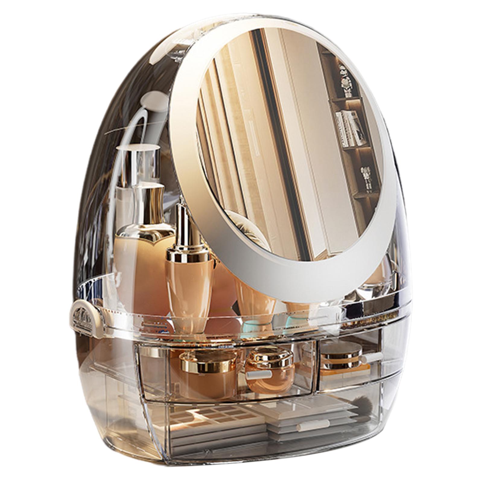 

1 шт. прозрачный настольный органайзер для косметики, большая вместимость, косметическое хранение ювелирных изделий, туалетный столик для ванной комнаты, контейнер для всякой всячины