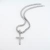 Full Diamond Cross Pendant Personalized Light Luxury Accessories Jewelry Environmental Friendly Alloy Retro Cross Fried Dough Twists Necklace