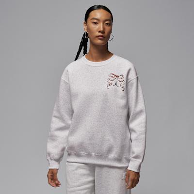 Jordan Sweatshirts Women s Greige Crew Neck Moderate S