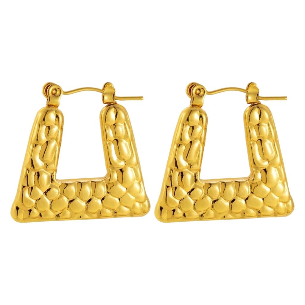 Boucles d'Oreilles en Acier Inoxydable pour Femmes Vintage Luxe Élégant Bijoux en Acier Titane