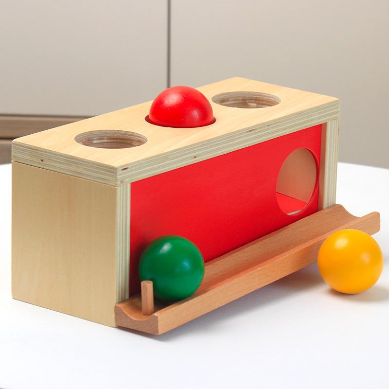 Wooden ball drawer goal box educational toys children's early education intellectual development coin box teaching aids